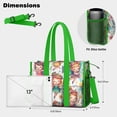 thumbnail image 5 of Teacher Tote Bag,Colorful Fairy Princess Pattern Teacher Utility Tote Bag,Large Work Tote Bags for Women with Multiple Pockets,Top Zipper Closure,13.8x10.6x6.7 Inch, 5 of 5