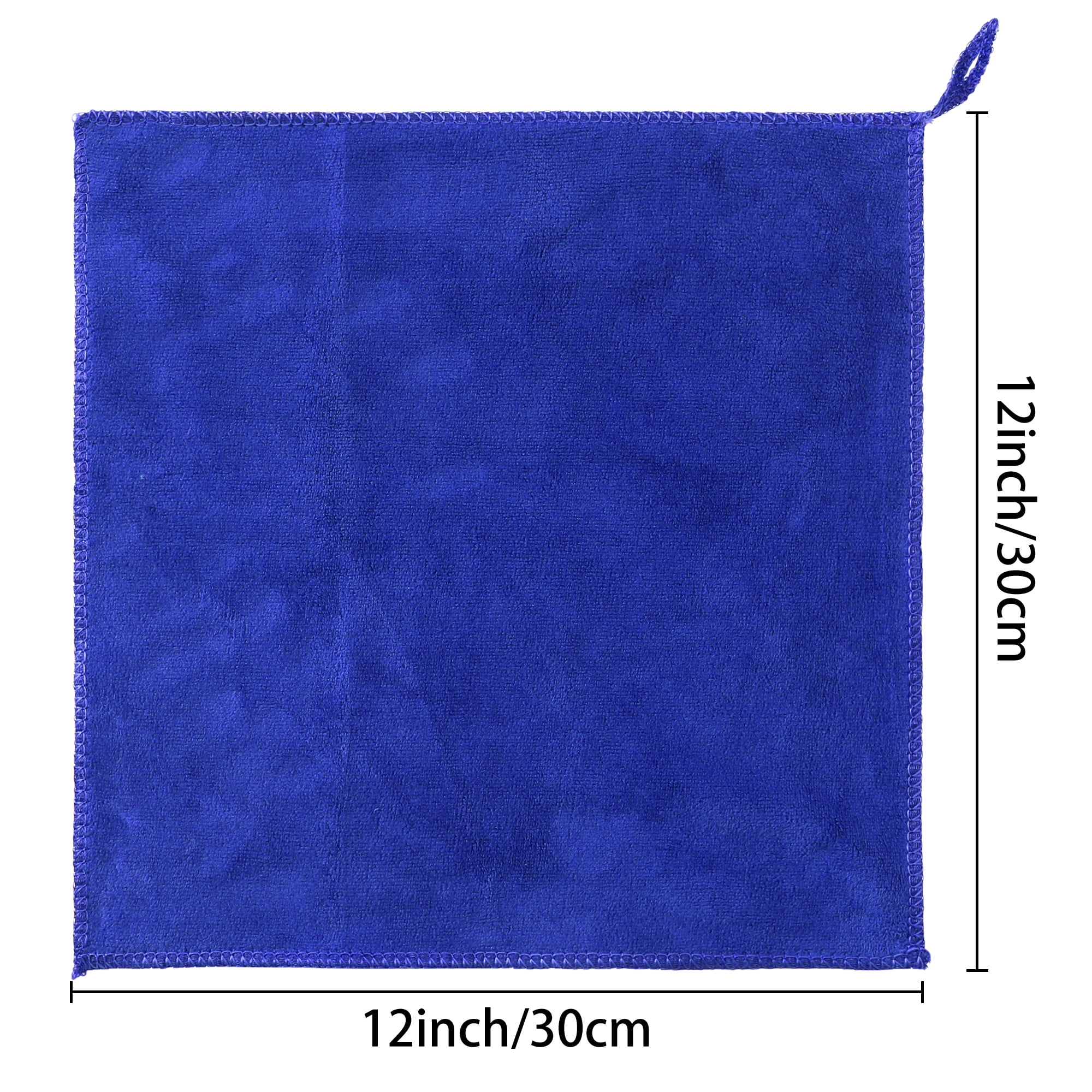 Unique Bargains 12"x12" Microfiber Thick Absorbent Dishwashing Kitchen Towels Blue, Grey