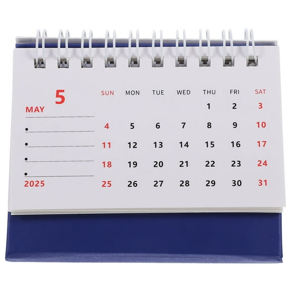Clispeed Pocket Calendar Wall Decor Dark Blue Paper Simple and Supply 1Set