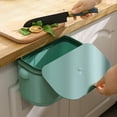 thumbnail image 7 of Kitchen Cabinet Door Hanging Trash Can with Handle Small Under Sink Garbage Can Wall Mounted Counter Waste Compost Bin, 7 of 7