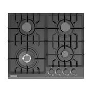Empava 24 in. Gas Stove Cooktop 4 Italy Sabaf Sealed Burners NG/LPG Convertible Tempered Glass in Black EMPV-24GC28