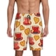 thumbnail image 1 of Balery Cups of Tea Pantalones cortos de pijama de punto de algodón para hombre con cinturilla y bolsillos-XX-Large, 1 of 6
