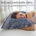 thumbnail image 5 of Navy Blue Floral Throw Pillow Covers, Ethnic Tribe Abstract Art Flowers Soft Breathable Pillow Cases with Invisible Zipper for Sleeping, Small Pillowcases for Couch Bed Sofa Chair 16x24 Inches, 5 of 9