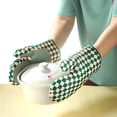 thumbnail image 3 of Guantes de silicona resistentes al calor para microondas y horno, verdes, 3 of 3
