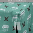 thumbnail image 4 of Marine Life Dog Crate Cover, Minimal Retro Repeated Design of Vintage Camper Vans and Surfboards, Easy to Use Pet Kennel Cover Small Dogs Puppies Kittens, 7 Sizes, Pale Teal and Coconut, by Ambesonne, 4 of 6