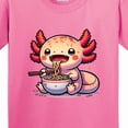 thumbnail image 4 of Inktastic Funny Axolotl Ramen Lover Youth T-Shirt, 4 of 5