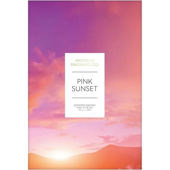Brooklyn Fragrance Co. Spring Spa Sachet Bags – Pink Sunset Scented Pouches – Perfect Aroma for Drawers, Closets, Cars and Bathrooms – Long-Lasting Fresh Scent Sachets (6- Pack)