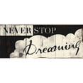 thumbnail image 3 of Grey, Jace 14x8 Black Modern Framed Museum Art Print Titled - Never Stop Dreaming, 3 of 5
