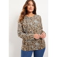 thumbnail image 4 of June & Vie Women's Plus Size Long-Sleeve Crewneck One + Only Tee, 4 of 4