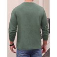 thumbnail image 6 of JWD Mens Long Sleeve Henley Shirt Casual Button Neck T Shirt Soft Lightweight Crew Neck Tee with Chest Pocket Green L, 6 of 6