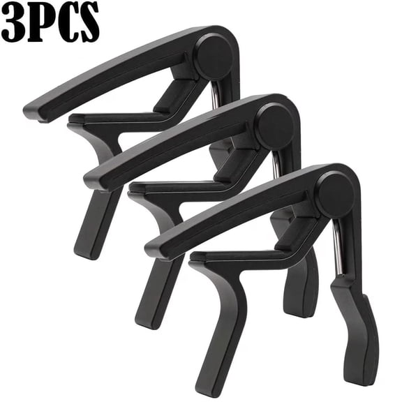 Guitar Capo 3 pack Black Capo Guitar Clamp Capo for Acoustic Guitar 6 String for Acoustic Electric Bass Guitar Ukulele
