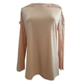 thumbnail image 4 of Blusa holgada de manga larga con encaje delgado de color sólido a la moda para mujer Fridja  hj1773, 4 of 5
