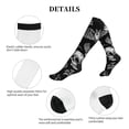 thumbnail image 5 of Lsque Skull bird bat spider Pattern Sport Compression Socks for Men & Women 15-20 mmHg Knee High Nurse Pregnant Running Medical and Travel Athletic, 5 of 6