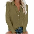 thumbnail image 2 of Aloohaidyvio Hoodies for Women,Woman Summer Tops Causal Button Blouse Long Sleeve T-Shirt, 2 of 6
