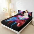 thumbnail image 6 of Manfei Teens Gamepad Print Sheet Set Twin, Blue Red Bed Sheets Set Twin Size, Game Console Twin Sheet Sets, Microfiber Bedroom Decor, 3 Pieces, 6 of 7