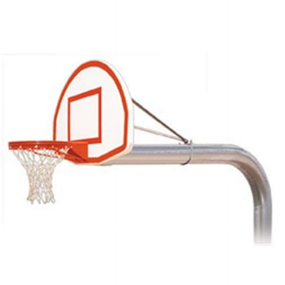 Tyrant Max Steel-Aluminum In Ground Fixed Height Basketball System, Scarlet