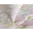 thumbnail image 3 of Ambesonne Peony Quilted Coverlet 3 Pcs, Vintage Flowers Boho Print, Queen Size, Pale Lavender and Pale Green, 3 of 4
