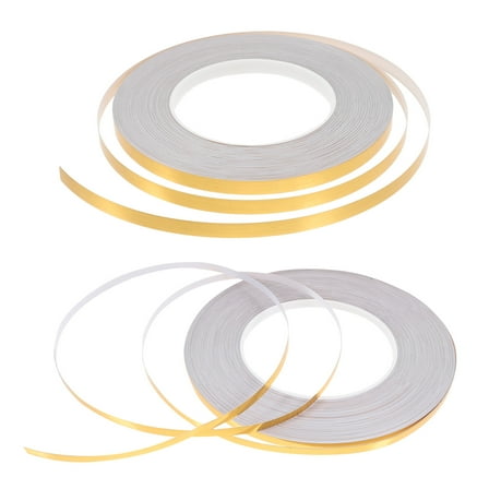 WORGEOUS 2 Pcs Border Sticker Easy Peel And Stick Gold Epoxy Stickers For Wall And Floor Decoration Self Adhesive Strips For Home Decor And Diy