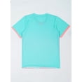 thumbnail image 6 of Raenseen Youth Boys Soccer Jersey Short Sleeve V-neck Football Training Top Uniforms Sport Athletic Cyan XS, 6 of 9