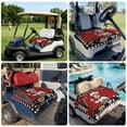 thumbnail image 6 of Golf Cart Seat Covers for 2 Seater,Cheg Red Microfiber Cart Seat Towel Blanket,Black White Check Buffalo Plaid Grid Lattice Absorbent Breathable Non Slip Bench Seats Protector for Golf Course 51"x31", 6 of 9