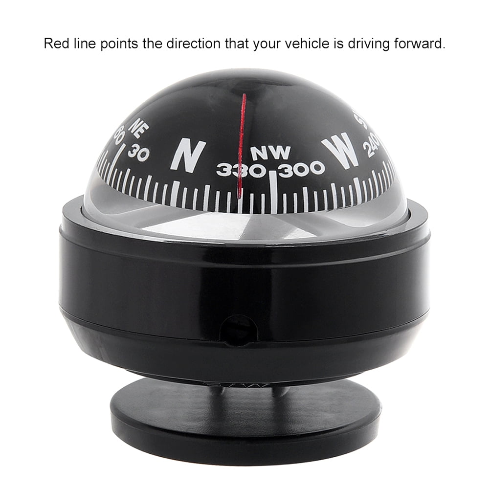 CAR COMPASS BALL Shaped Adjustable Navigation Dashboard Compass Car