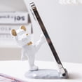 thumbnail image 1 of Soporte para teléfono móvil, innovador, lindo y estable, con forma de oso violento, soporte para teléfono de escritorio para teléfono móvil, tableta, color blanco, 1 of 1