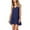 Dark Blue, variant on JGGSPWM Women's Sleeveless V Neck Cotton Mini Dress Tiered Hem Loose Fit Casual Dresses Green L