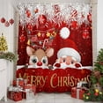 thumbnail image 3 of Red Christmas Shower Curtain, Santa Claus Deer Snowflake Pine Branches Ball Waterproof Fabric Shower Curtains with 12 Hooks, Bathroom Curtain Set for Bathroom Accessories Decor, 60 x 72 Inches, 3 of 9