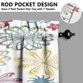 thumbnail image 3 of Mandala Design Kitchen Curtains - Vintage Tier Cafe Curtains for Bathroom Living RV Rod Pocket Window Drapes 36 Inch 2 Panels Set 28"x36" Window Treatment Tiers, 3 of 4