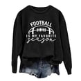 thumbnail image 2 of Cute Sweatshirts for Women Full Sleeve Crewneck for Football Graphic Printed Hoodless Blouse Winter Pullover Jumper Tops, 2 of 4