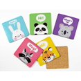 thumbnail image 2 of Inkdotpot Ensemble de 6 sous-Verres Faciles à Nettoyer 4-Zoll SquareCoasters Base en Cork-Réutilisable - Animaux Mignons, 2 of 8