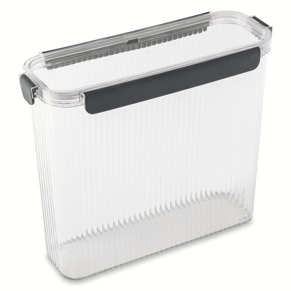 (2 pack) Thyme and Table 6-Piece Clear Ribbed Food Storage Container Set