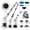Black and White, variant on Swyprrix Electric Bathroom Cleaning Brush Spin Scrubber Full Body Waterproof IPX7 with Adjustable Handle, 8 Replaceable Brush Heads for Bathtub/Kitchen/Window/Home -SD-CTB01  (Pink)
