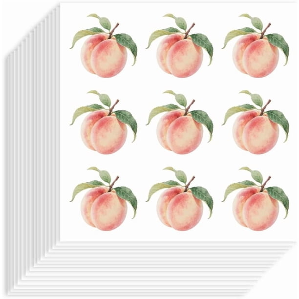 180 pegatinas de melocotón de 1 pulgada, autoadhesivas, decorativas, impermeables, para planificador de frutas.