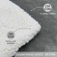 thumbnail image 5 of Howarmer Sherpa Fleece Blanket, Gray Thick Fuzzy Warm Soft Blankets and Throws for Sofa, 60"x80", 5 of 7