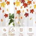 thumbnail image 3 of Maple Leaves Sheer Curtains for Living Room Bedroom, Fall Leaf Light Filtering Sheer Curtain Rod Pocket Voile Window Treaments Drapes, 52 x 84 Inches, 3 of 9