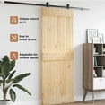 thumbnail image 6 of vidaXL NARVIK 33.5"x82.7" Solid Pine Wood Sliding Barn Door, Natural Brown, No Hardware Kits, 6 of 9