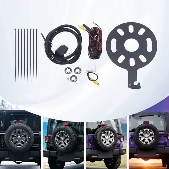 170° Backup Rear View Backup Camera Mount for Jeep Wrangler JK 2007-2017, Car Reverse Cameras Mount