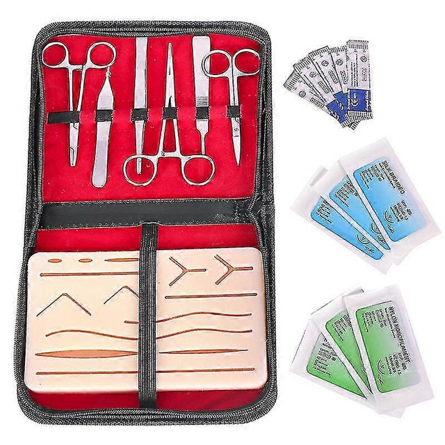 All-in-one Suture Practice Kit Training Kit For , Pa, Np Students, Residents, And Practicing Clinicians, Durable Silicone Suture Pad, Instrumen