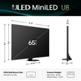 thumbnail image 4 of Hisense 65" Class U8 Series Mini-LED ULED 4K UHD Google Smart TV (65U8QG, 2025 Model) - QLED, Native 165Hz, Game Mode Ultra 288 VRR, Dolby Vision IQ, Dolby Atmos, Up to 5000 Nits, IMAX Enhanced, 4 of 30