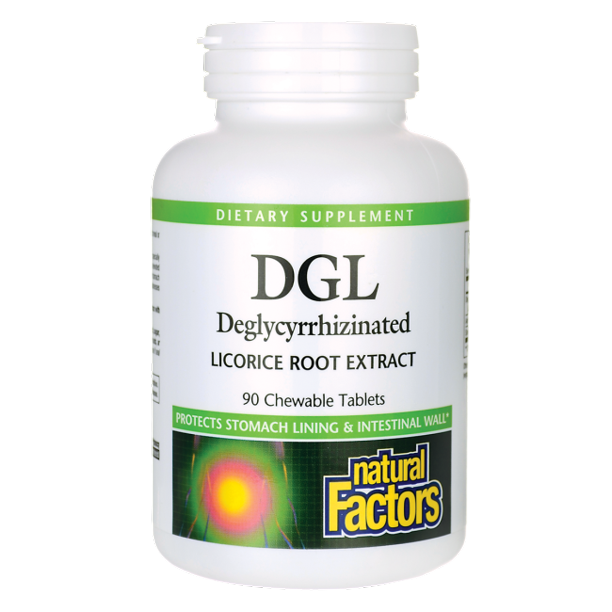Natural Factors Dgl Deglycyrrhizinated Licorice Root Extract 90 Chwbls