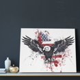 thumbnail image 3 of Susaid American Flag Eagle Art Pattern Canvas Wall Decor Poster Framed Artwork Decoration for Bedroom Home Office Ready to Hang,Horizontal, 3 of 6