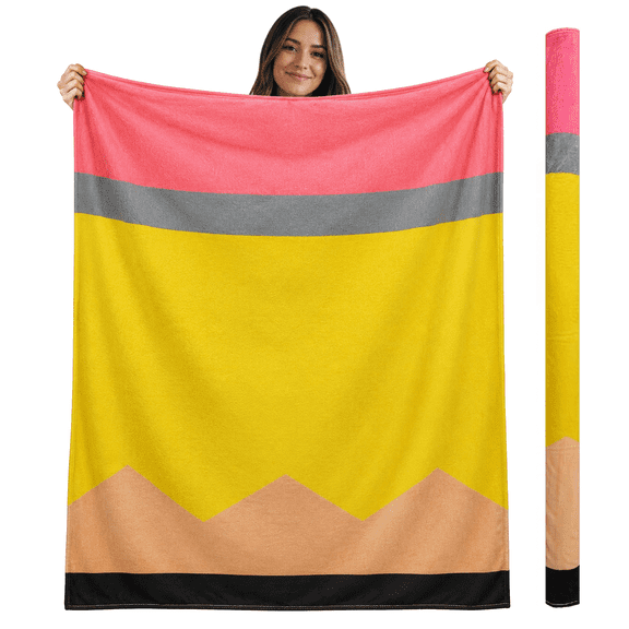 Godmerch Pencil Teacher Throw Blanket - Back to School Teacher Gift 40x30in