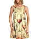 thumbnail image 1 of Fotbe Wine Vestido de Verano sin Mangas para Mujer – Vestido Midi Línea A, Estilo Camiseta Floral, Vestido Playero Casual y Fluido, 1 of 7