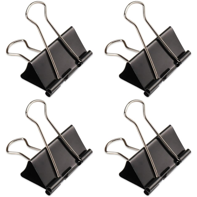 YWIYIUD 4PCS Durable Large BinderClips for Paper and Pictures Purpose Foldback Portable Paper ClampsClips Suitable for School Workplace and Home Project