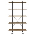 thumbnail image 3 of Bowery Hill 5 Wooden Tiers Shelf Bookcase in Rustic Oak and Black, 3 of 6