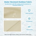 thumbnail image 6 of Millsilo Outdoor Chaise Lounge Cushion, 72" x 21" x 3" Patio Lounge Chair Cushion, Water-Resistant UV-Protected Replacement Cushion with High Density Foam, Beige, 6 of 9