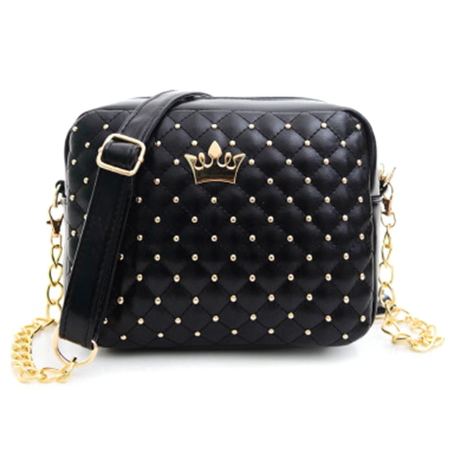 Ladies Crossbody Bag Fashion Diamond Pattern Chain Crossbody Purse Shoulder Bag