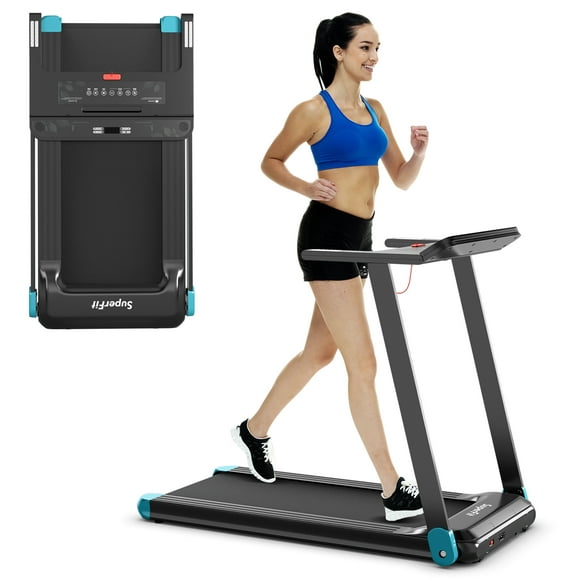 Costway Folding Electric Treadmill Compact Walking Running Machine w/APP Control Speaker