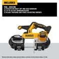 thumbnail image 2 of Sierra de cinta DEWALT 20V MAX XR DCS378B portátil inalámbrica con corte de 8,57 cm, 2 of 7